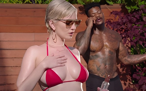 While bathing and having sex with her black boyfriend